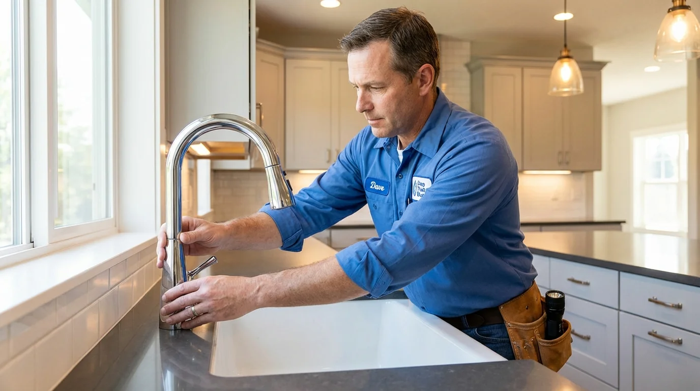 Kitchen faucet installation by Johns Plumbing LLC in Shinnston