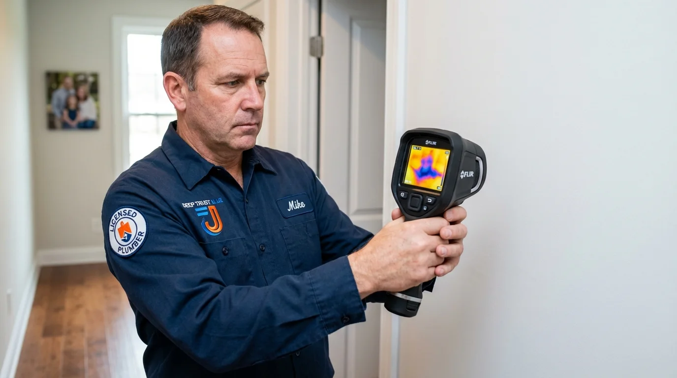 Thermal imaging leak detection by Johns Plumbing LLC in Shinnston
